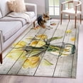 thumbnail image 2 of Area Rugs 2.7'x5' Yellow Tulip Washable Area Rugs Non-Slip Indoor Floor Mats Carpet for Living Room Bedroom Dining Room, 2 of 9