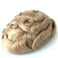 thumbnail image 3 of Mens Wigs Human Hair, Hair Systems for Men, Real Hair Units Poly Skin Hairpieces Scalloped Front #1B50, 3 of 14