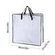 thumbnail image 3 of Bolsa de almacenamiento grande con asas, de tela impermeable blanca con cierre negro transparente, ideal para guardar ropa y lino, o para coronas navideñas., 3 of 5