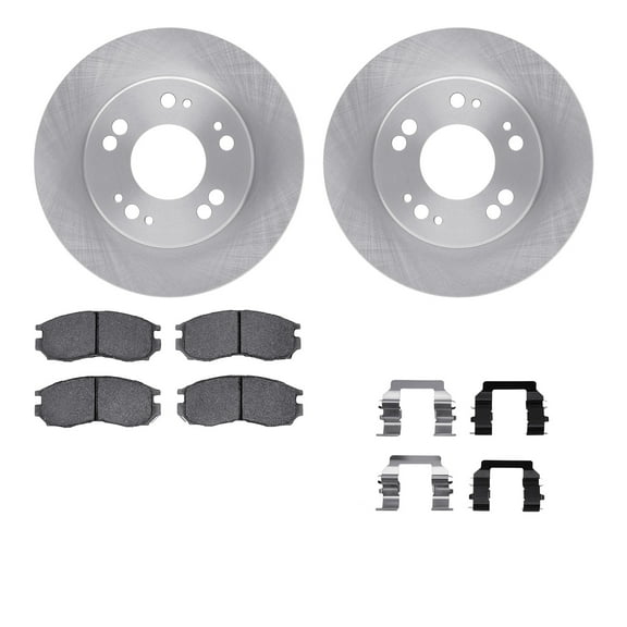 Dynamic Friction Company Front Brake Rotors with 5000 Advanced Brake Pads includes Hardware 6512-72164