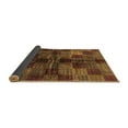thumbnail image 2 of Ahgly Company Indoor Round Checkered Brown Modern Area Rugs, 7' Round, 2 of 4
