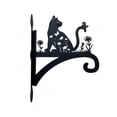 thumbnail image 3 of Steadline Hanging Bracket,Black Metal Cutout Wall Mount Hook,Load Bearing Support For Flower Baskets,Lanterns And Garden Patio Wall Decoration(Black), 3 of 8