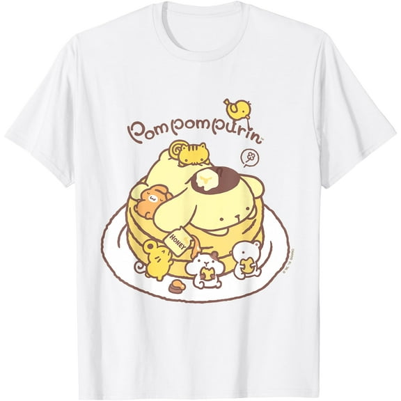 Pompompurin Pancake Friends DTG Print Unisex T-Shirt