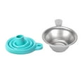thumbnail image 1 of FRCOLOR SLA funnel 2 in 1 Resin Transferring Funnel Set Silicone Foldable Funnel Metal Funnel for DLP SLA UV Photocuring 3D Printer Part (Random Color),3.39"X2.28"X1.26", 1 of 5