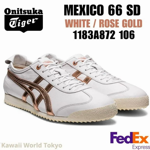 Onitsuka Tiger MEXICO 66 SD WHITE / ROSE GOLD 1183A872 106 UNISEX NEW Japan F/S