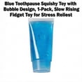 thumbnail image 2 of Blue Tube-Shaped Squishy Toy with Bubble Design, 1-Pack, Slow Rising Squeeze Toy for Relaxation, 2 of 3