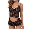 thumbnail image 2 of Fankiway Lingerie Aguichant pour Femmes avec Nœud, Dentelle Ajourée, sous-Vêtements de Tentation, Culottes, sous-Culottes, Tenue de Nuit, Culottes, Ensemble, 2 of 9