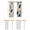 thumbnail image 6 of Fsddascl Blue Beige Leaf Blackout Curtains for Bedroom/Living Room, Thermal Insulated Kitchen Curtains, Farmhouse Summer Botanical Watercolor Grommet Darkening Window Treatment Drapes 27.5"x39"x2, 6 of 6
