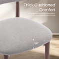 thumbnail image 6 of Upholstered Dining Chairs – Fabric Seat, Solid Wood Frame, For Kitchen or Dining Room Set of 4, Lightgrey, 6 of 9