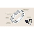 thumbnail image 4 of PEORA Solid 14K White Gold 4mm Elegant Wedding Ring Band for Women, Size 5, 4 of 5