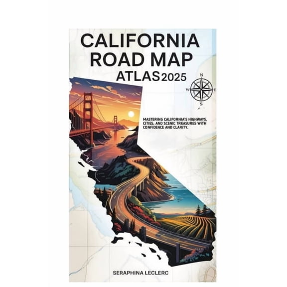 California Road Map Atlas 2025: Mastering California's Highways, Cities, and Scenic Treasures with Confidence and Clarit, (Paperback)