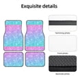 thumbnail image 5 of Sikiie Multicolor Glitter Car Foot Mat Set of 4 Pieces Basics Universal Fit Rubber Carpet Floor Mats For Car SUV Van & Truck, 26.8"L x 17.3"W (Front), 13"L x 17.3"W(Rear), 5 of 6
