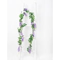 thumbnail image 6 of Viworld 2Pcs 6Ft/Piece Artificial Flowers Wisteria Garland Artificial Wisteria Vine Hanging Flower Greenery Garland for Home Garden Outdoor Wedding Arch Floral Decor (Purple), 6 of 7