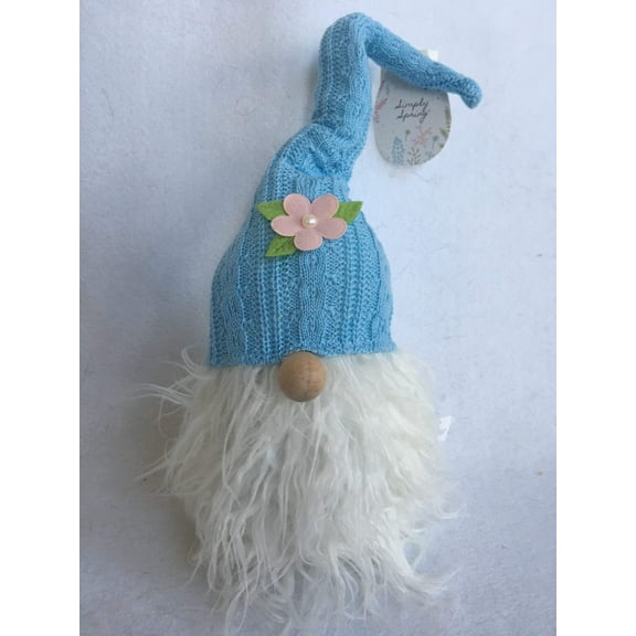 Easter Medium Plush Gnome Wearing Long Hat With Flower