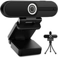 thumbnail image 1 of 1080P Webcam with Microphone, HD Webcam Web Camera with Tripod Stand, Widescreen USB Computer Camera, Streaming Mic Web cam for Online Calling/Conferencing,Facetime/YouTube Desktop Laptop PC, 1 of 8