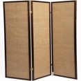4 Panels Room Divider Privacy Screen Rattan Cane bing Insert Dark