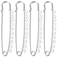thumbnail image 1 of broches de seguridad metálicos con argollas para ropa, ideales para manualidades y joyería., 1 of 8
