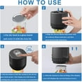 thumbnail image 5 of Mason Jar Vacuum 2 IN 1 Design Electric Mason Jar Vacuum Sealing Kit, Fully Automatic Suction Stop Food Storage Vacuum Sealer for Wide Mouth and Regular Mouth Mason Jars, Black, 5 of 7