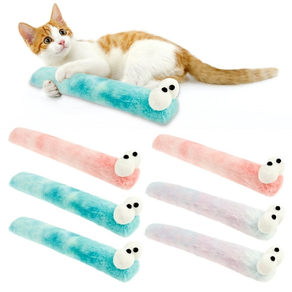 7 Pack Cat Toy Pillows Long Catnip Cat Kicker Toys for Indoor Cats Interactive Kitten Toys with Bell 12.6in/32cm