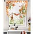 thumbnail image 3 of Orange Pumpkins Fall Thanksgiving Tie Up Curtains for Kitchen Bathroom Bedroom Windows 63 Inch Length, Maple Leaf Balloon Drape Curtains Shade Rod Pocket Drapery Curtain Panel, 52"x63", 3 of 7