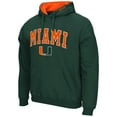 thumbnail image 2 of Men's Colosseum Green Miami Hurricanes Arch & Logo 3.0 Pullover Hoodie, 2 of 3