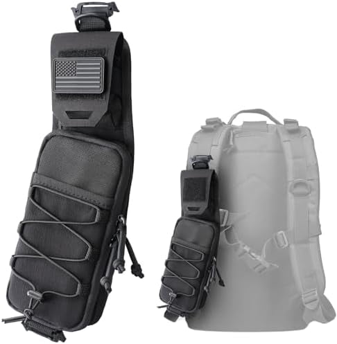 Voylla Molle Backpack Accessories Pouch of Curve Design Version, Tactical Backpack Strap Pouch Hiking Backpack Attachment Pack