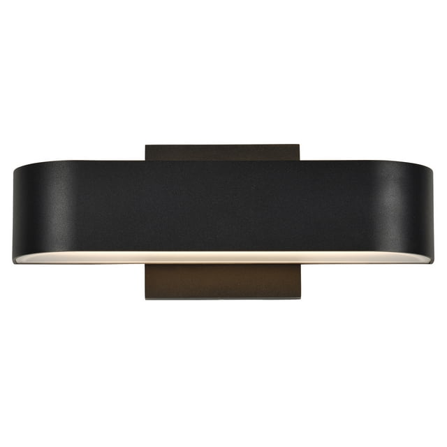 Access Lighting Montreal Black Aluminum LED Wall Light Frosted Shade Wet Rated