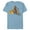 Ocean Blue, variant on Lady and the Tramp Dogs - Short Sleeve Blended T-Shirt for Adults -Customized-Dark Heather