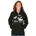 thumbnail image 5 of Funny Meese Moose Animal Humor Zip Up Hoodie Men's Women's Brisco Brands S, 5 of 6