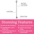 thumbnail image 3 of Cate & Chloe 18k White Gold Plated 3" Necklace Extender for Women, Gift to Her, 3 of 9