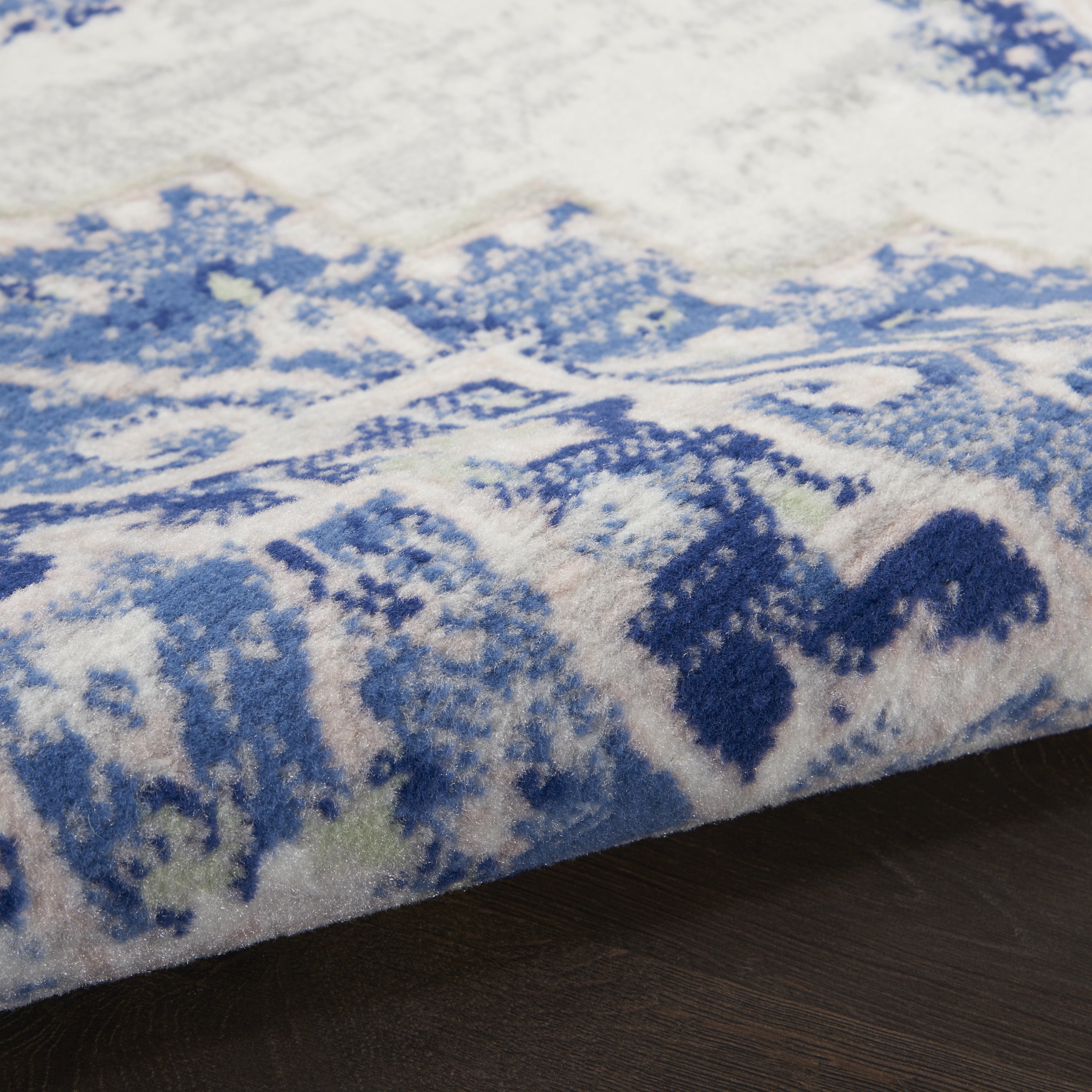 Nourison Whimsicle Persian Farmhouse Ivory Blue 8' x 10' Area Rug, (8' x 10')