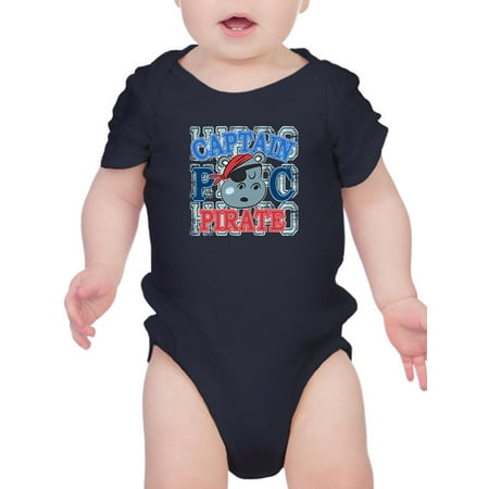 

Pirate Hippo Captain Text Bodysuit Infant -Image by Shutterstock 12 Months