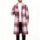 thumbnail image 5 of Kalauyu Men's Casual Notched Collar Plaid Single Breasted Wool Blend Formal Trench Top Coat, 5 of 5