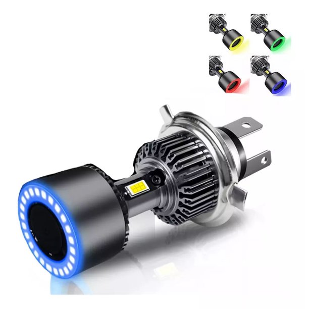Hispeed® 3 Lados Faro Led H4 Para Moto Alta Y Baj Angeleye C