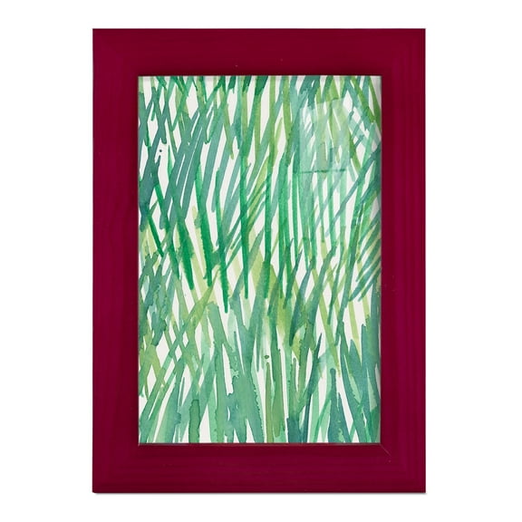 Just Grass I - Framed Print w/glass - Cherry Red
