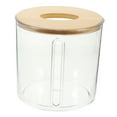 thumbnail image 5 of Raindrops  Round Tissue Box Toilet Paper Holder Container with Lid Boxes Bathroom Office Travel, 5 of 8