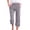 Grey_001, variant on QTSHPN Casual Rompers for Women Spring and Summer Solid Color Pocket Drawstring Linen Loose Straight Slit Home Cropped Capri Pants Fashion Womens Pants Dark Gray L