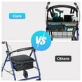 thumbnail image 5 of SupreGear Foldable Waterproof Rollator Bag with Cup Holder, Cyan Butterfly Storage Pouch for Walker, 5 of 8