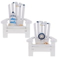 thumbnail image 1 of 2pcs Silla de playa Adorno de mesa de madera mediterránea Adorno de escritorio único para el hogar Sala de estar Oficina (faro y timón), 1 of 6