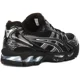 thumbnail image 3 of Asics 14 Lace Up Gel Cushion Mesh Unisex Sneakers In Black Silver US 6 - 9, 3 of 6