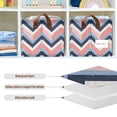 thumbnail image 4 of Yayeee Foldable Storage Basket for Shelves with Handles Set of 2 Waterproof Cloth Bins, White Geometric, 4 of 7