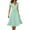 Green, variant on Charmgo Summer Dresses for Women, 2024 Women Casual Elegant Solid Color V Neck Short Sleeve Floral Dress Midi Dresses for Women, Sundresses for Women 2024 Blue L