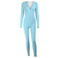 thumbnail image 5 of BRGZLK Onesies for Women Ladies Onesie Hooded Pyjamas Winter Warm Plush Flannel Jumpsuit Funny Novelty Animal Pajamas Playsuit Loungewear Size 8-16, 5 of 6