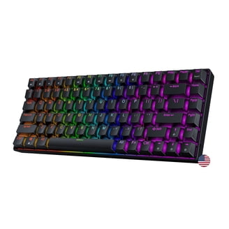 Geeky GK65 65% | Hot Swap Mechanisch Gaming Toetsenbord | 68 Toetsen Multi Kleur RGB LED Achtergrondverlichting voor PC/Mac Gamer | ANSI US