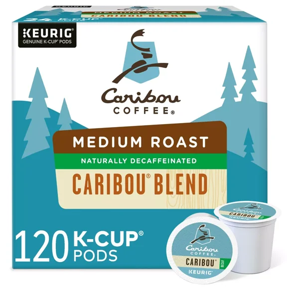 Caribou Blend Decaf Coffee 120 K-Cups, Medium Roast