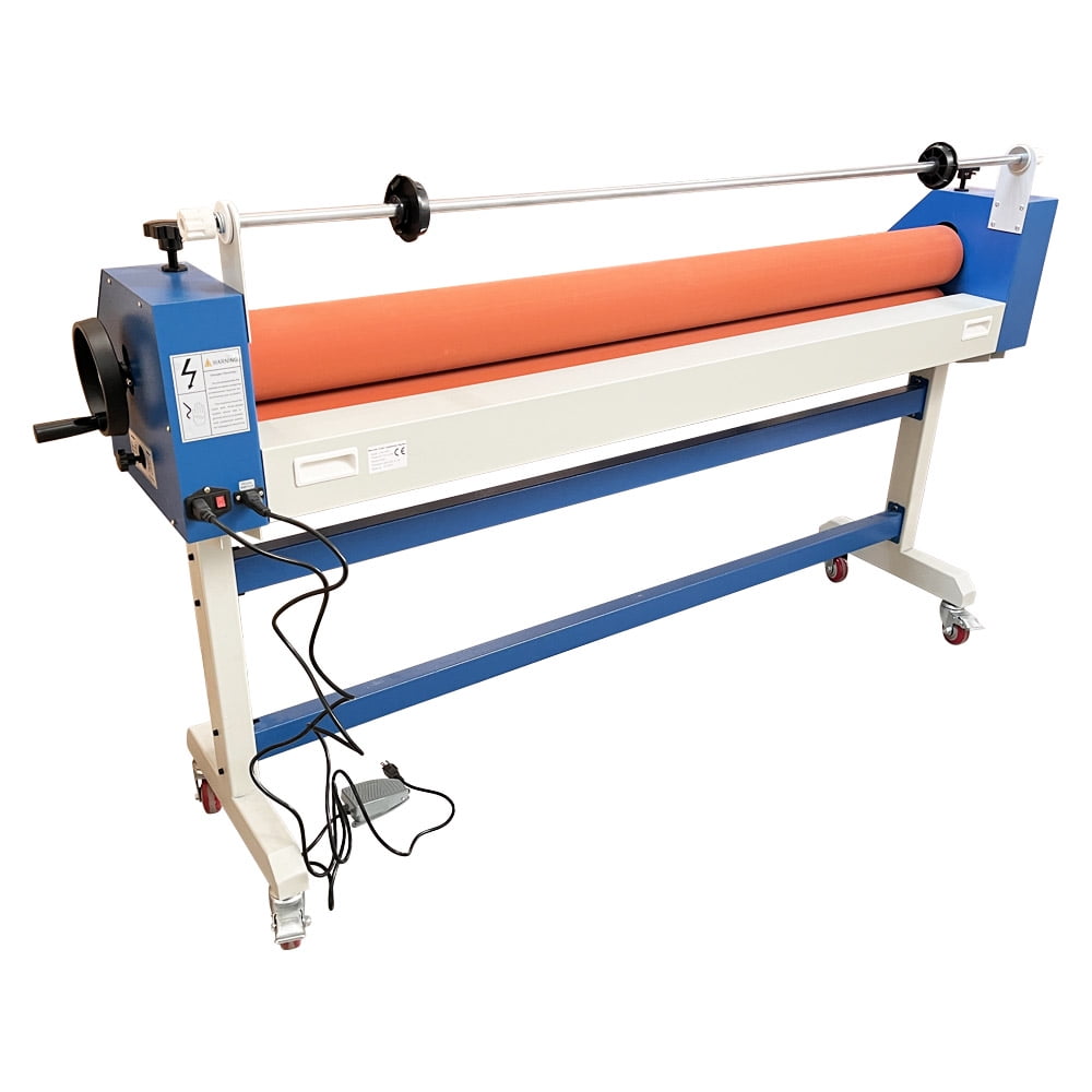 63 Inch Electric/Manual Cold Laminating Machine Cold Roll Laminator with Film Release Rod 110V for Poster Photo Document