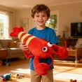 thumbnail image 6 of Junepar 13.8" Cute Red Lobster Plush Toy Soft Crayfish Stuffed Animal for Birthday Party Easter - Huggable Sofa & Bed Pillow, 6 of 6