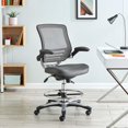 thumbnail image 3 of Modway Edge Modern Vinyl Drafting Chair, Gray, 3 of 11