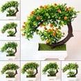 thumbnail image 5 of UHUSE Artificial Bonsai Small Tree Pot Plants Fake Flowers Potted Ornaments Home Decor, 5 of 5