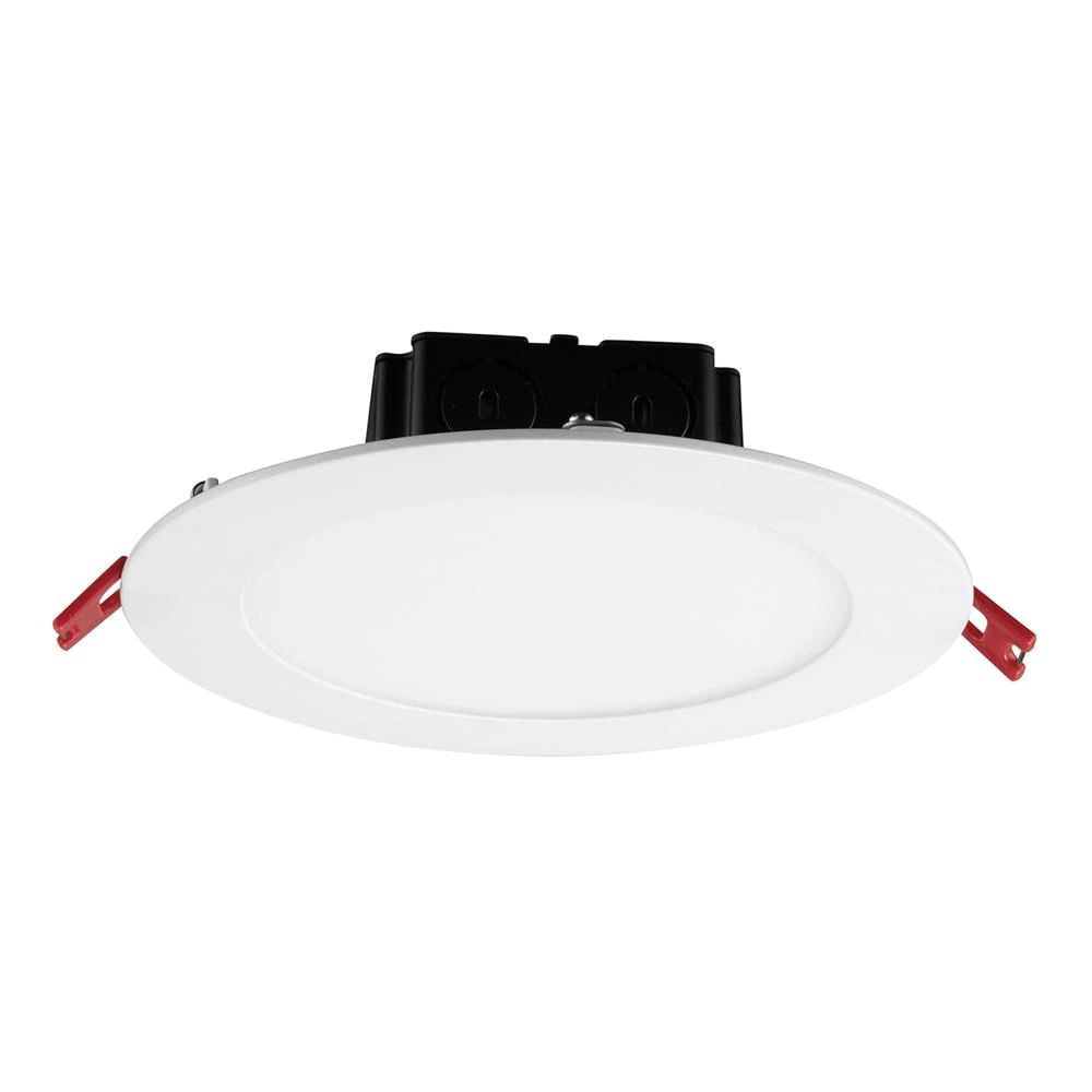 Commercial Electric 6 Inches Flush Round Wet Rated LED Integrated Recessed Lighting Kit, White